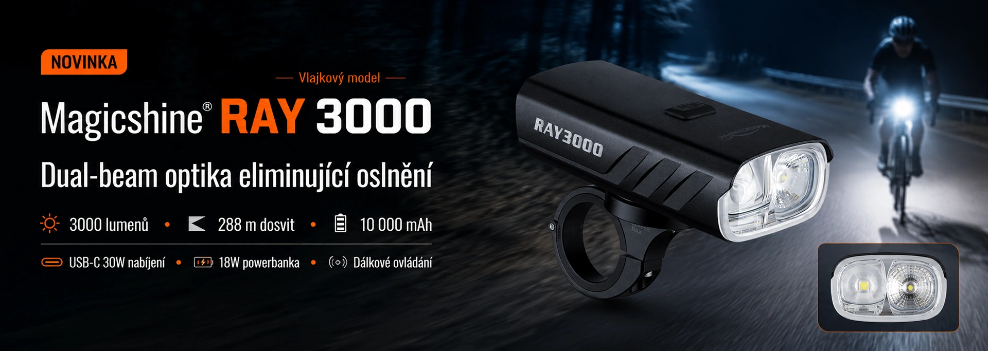 Magicshine RAY 3000 novinka v nabídce - přejděte na produkt